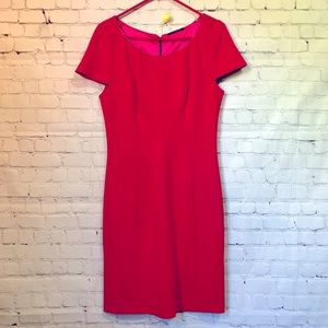 T Tahari hot pink midi dress. Women’s size 10.